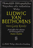 Livre : Beethoven - Catalogue des oeuvres
