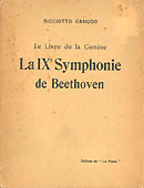 Livre : La Neuvième de Beethoven par Ricciotto Canudo