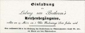 Invitación al Funeral de Beethoven