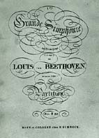 Portada de la partitura de la Primera Sinfonía de Ludwig van Beethoven