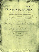 Partitura de la Tercera Sinfonía, la